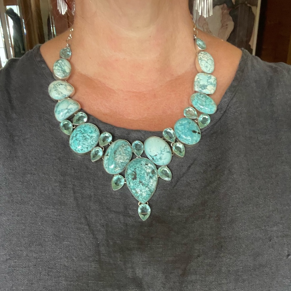 Elegant Turquoise Statement Necklace